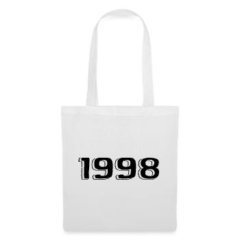 Millésime 1998 Né Anniversaire Rétro 1998 - Sac en tissu - blanc - Devant
