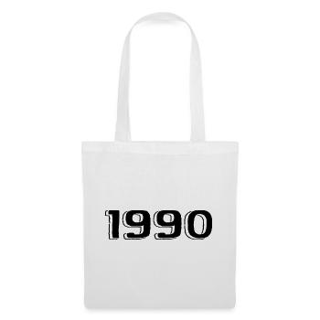 Millésime 1990 Né Anniversaire Rétro Années 1990 - Sac en tissu - blanc - Devant