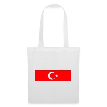 Turquie - Drapeau turc - Sac en tissu - blanc - Devant