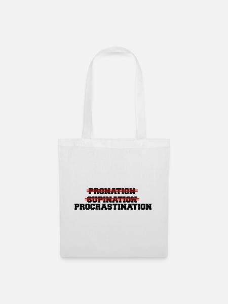 Procrastination - Sac en tissu - blanc