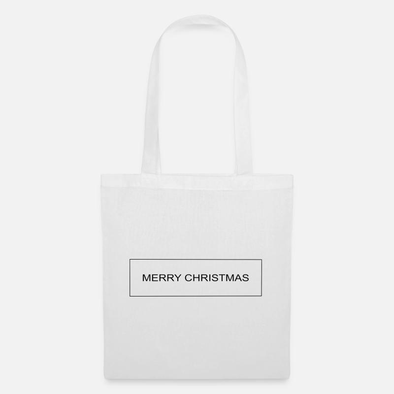 MERRY CHRISTMAS - Stoffbeutel - Weiß