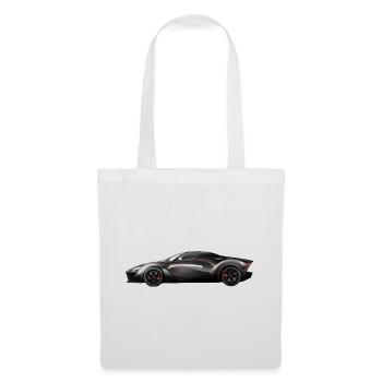 Glossy black supercar design - Tote Bag - white - Front