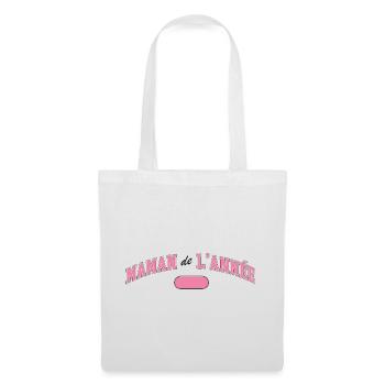 Maman de l’année – French Mom Statement - Sac en tissu - blanc - Devant