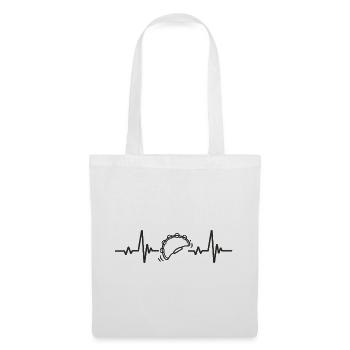 Tambourin Rythme Percussion Instrument Musique Cœu - Sac en tissu - blanc - Devant