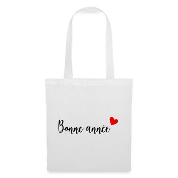 BONNE ANNEE. SAINT SYLVESTRE. MEILLEURS VOEUX - Sac en tissu - blanc - Devant