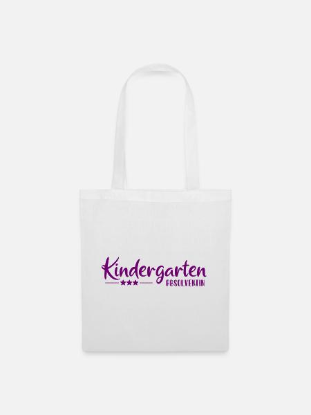 Kindergarten Absolventin - Einschulung - Kita - Stoffbeutel - Weiß