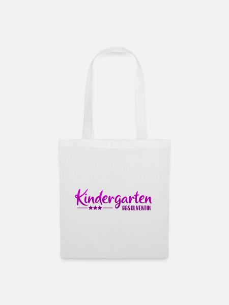 Kindergarten Absolventin - Einschulung - Kita - Stoffbeutel - Weiß