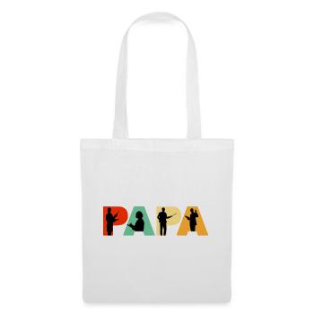 Silhouette professionnelle éducative Papa Enseignant - Sac en tissu - blanc - Devant