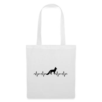 ECG de Fuchs Battement de cœur - Sac en tissu - blanc - Devant