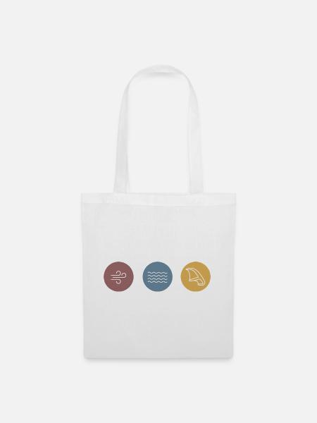 Bunte Icons Wingfoil - Stoffbeutel - Weiß