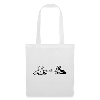 Dogs Touch Paws Michelangelo - Tote Bag - white - Front