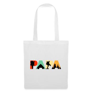 Papa Camping Hiking Retro Vintage Silhouette - Tote Bag - white - Front