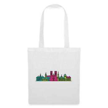 Lund City Skyline Kathedrale Moderne Linienkunst - Stoffbeutel - Weiß - Vorne