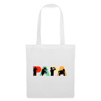 Papa Rapper Hip-Hop-Musik Silhouettenkunst - Stoffbeutel - Weiß - Vorne