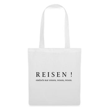 Voyage ! – Motif de la répétition du voyage - Sac en tissu - blanc - Devant