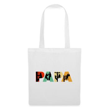 Papa Lineman Retro Silhouette Typography - Tote Bag - white - Front