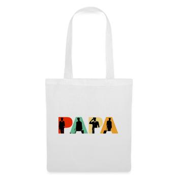 Silhouette de l’avion Pilot Papa Aviation - Sac en tissu - blanc - Devant