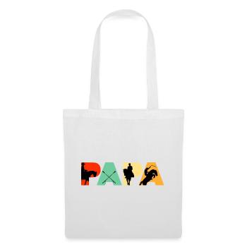 Horse Rider Papa Equestrian Silhouette Art - Tote Bag - white - Front