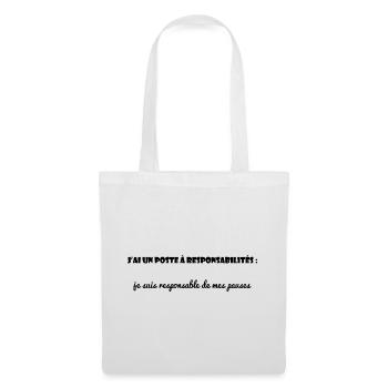 CITATION. MESSAGE. HUMOUR. CITATIONS DRÔLES - Sac en tissu - blanc - Devant