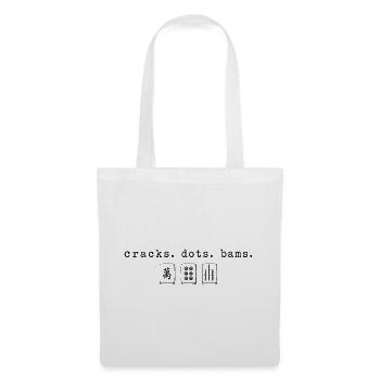 Cracks Dots Bams Funny Mahjong Game - Tote Bag - white - Front