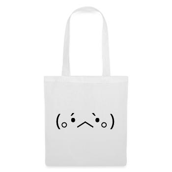 Trauriges Emote (｡•́︿•̀｡) enttäuscht - Stoffbeutel - Weiß - Vorne