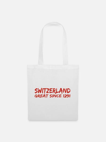 Switzerland - Great Since 1291 - Schweiz - Schwiiz - Stoffbeutel - Weiß