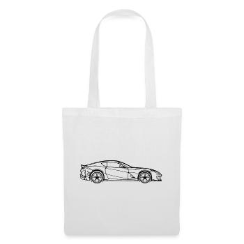 812 Line Silhouette – V12 Performance Art - Tote Bag - white - Front