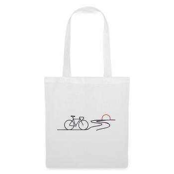 Minimalist bicycle line on the Sonnenweg - Tote Bag - white - Front