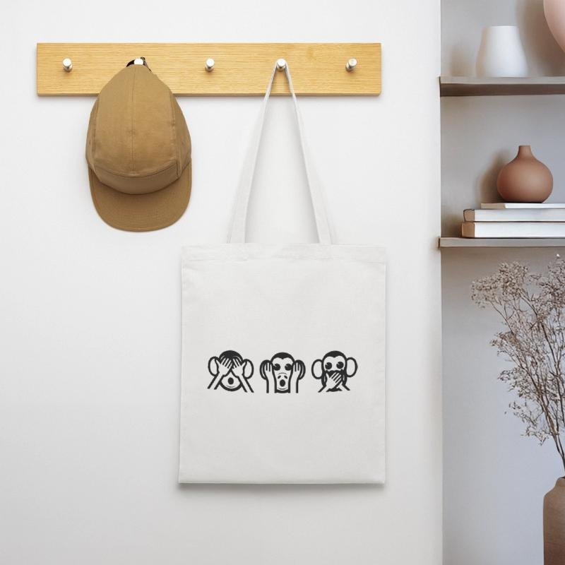 3 Wise Monkey Tote Bag