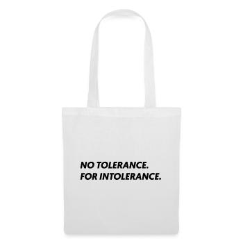 No Tolerance For Intollerance - Sac en tissu - blanc - Devant