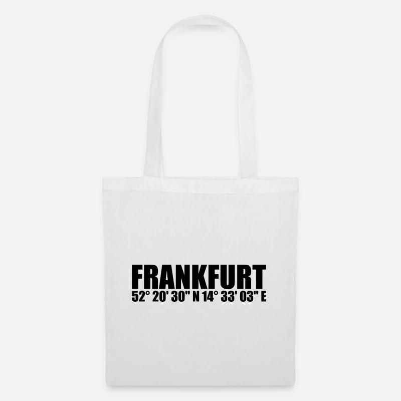 Frankfurt (Oder) Koordinaten - Stoffbeutel - Weiß