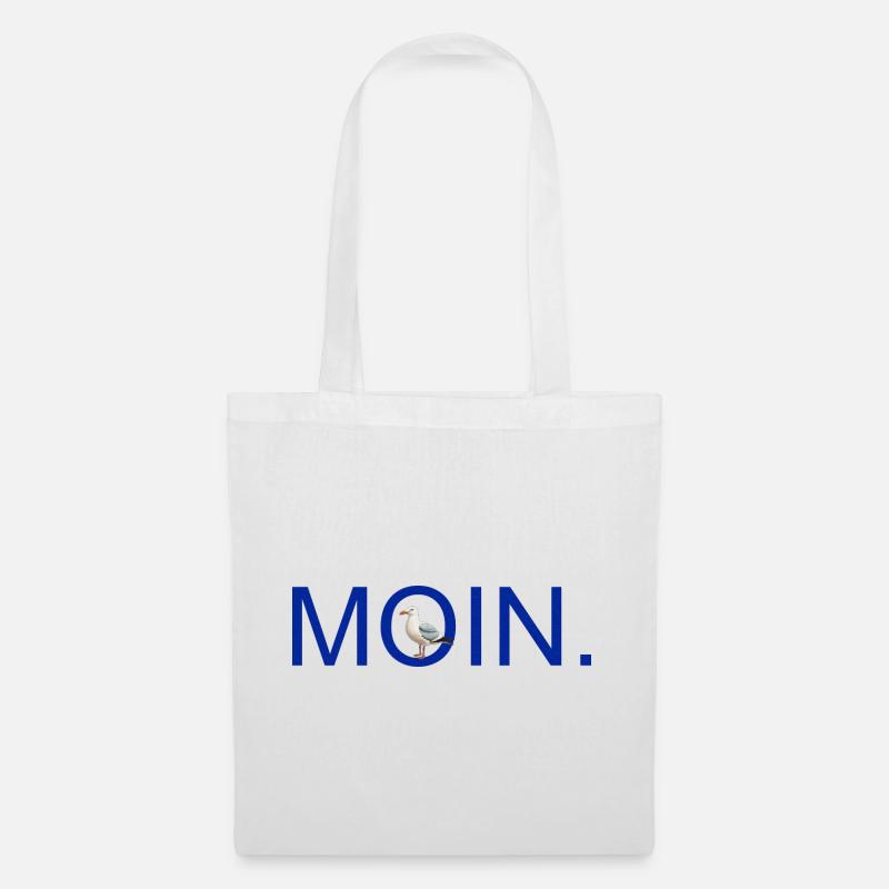 MOIN. mit Möve - Stoffbeutel - Weiß