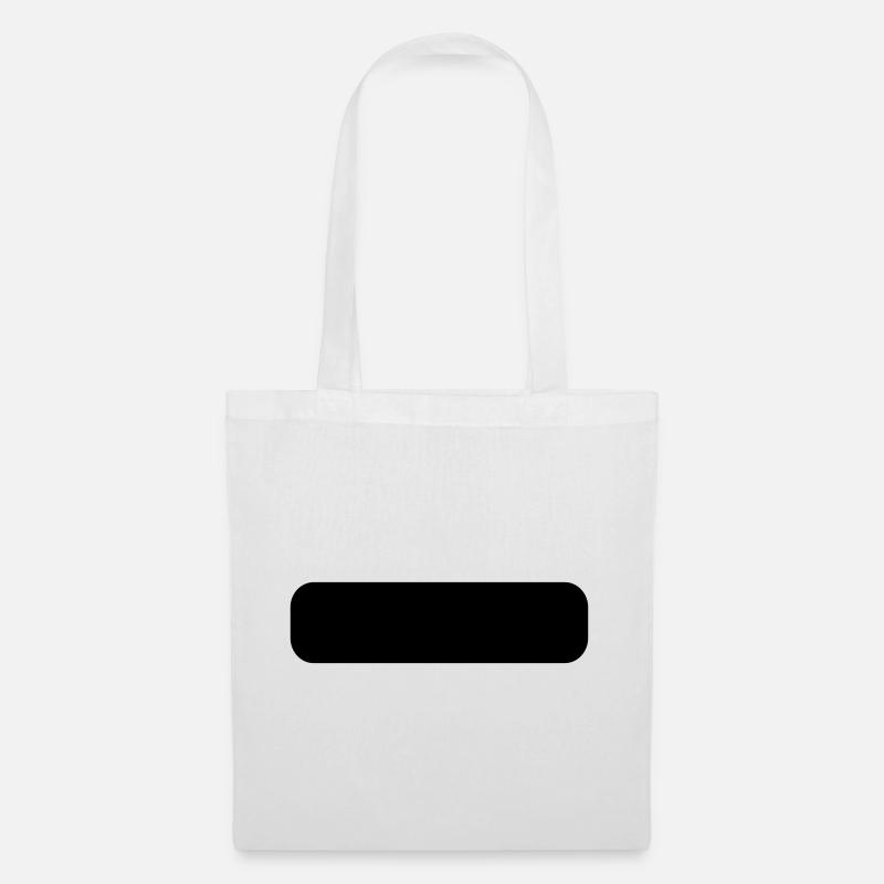 Rectangle arrondi - Sac en tissu - blanc