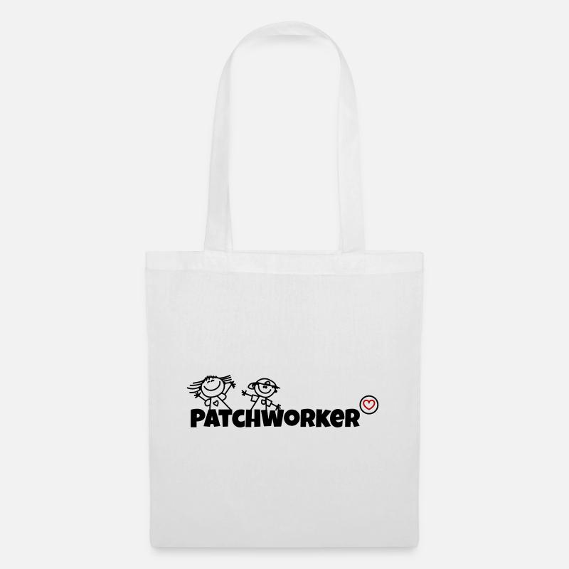 Patchworker - Stoffbeutel - Weiß