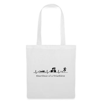Heartbeat of a Triathlete  - Stoffbeutel - Weiß - Vorne