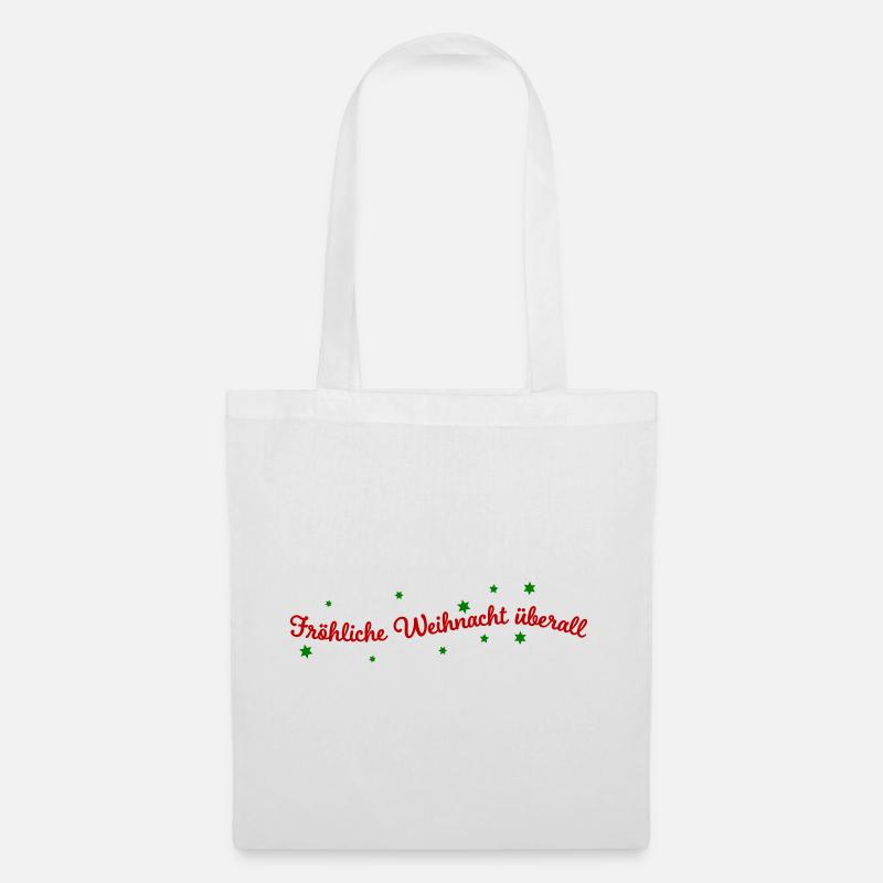 fröhliche Weihnacht überall - Stoffbeutel - Weiß