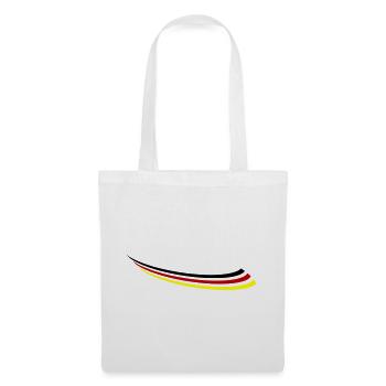 Deutschland Flagge Linie - Stoffbeutel - Weiß - Vorne