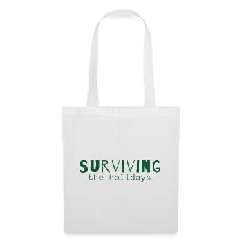 Surviving the Holidays – Weihnachtsstatement - Stoffbeutel - Weiß - Vorne