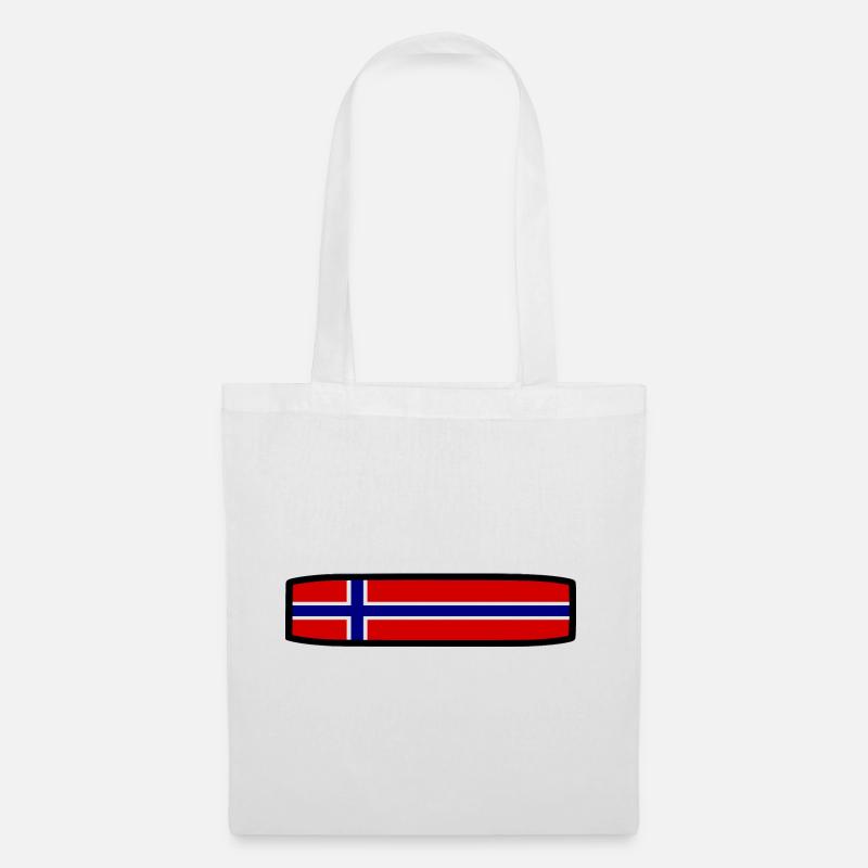Norwegen Flagge - Stoffbeutel - Weiß