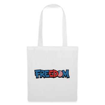 Freedom Typography Statement Design - Tote Bag - white - Front