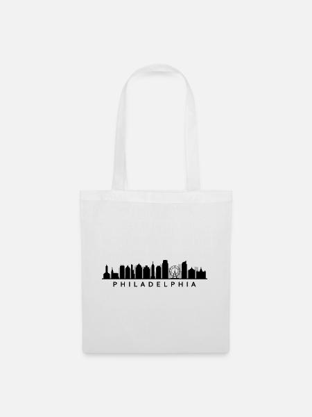 Philadelphia Skyline - Stoffbeutel - Weiß