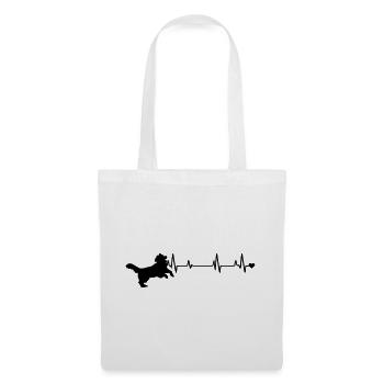 Chien - Sac en tissu - blanc - Devant