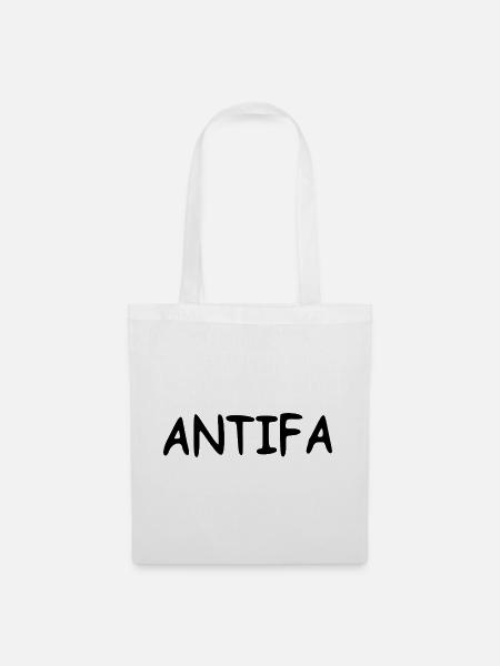 Antifa - black - Stoffbeutel - Weiß