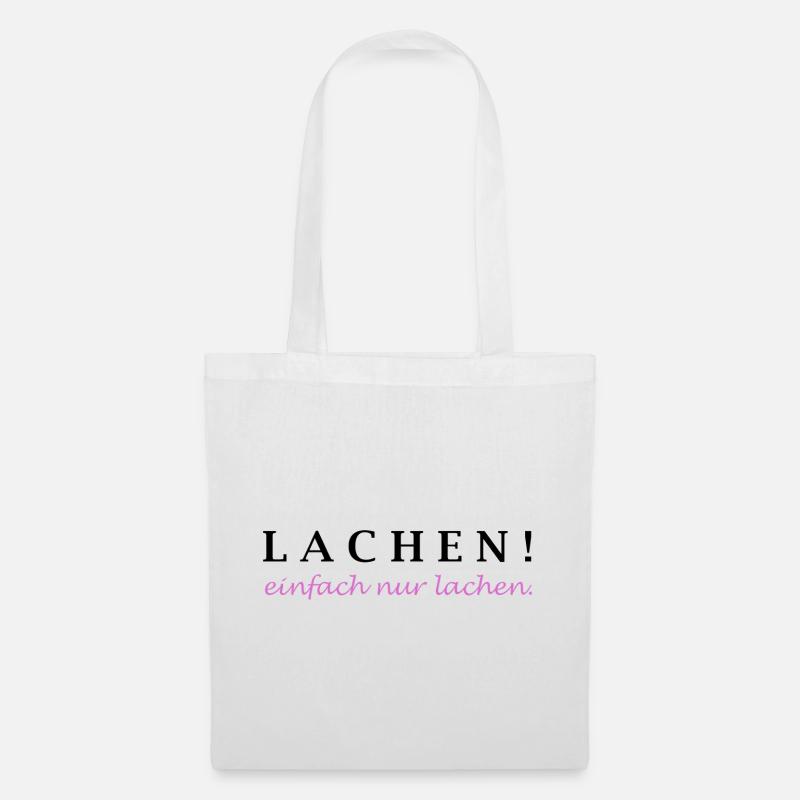 lachen! einfach nur lachen. - Stoffbeutel - Weiß