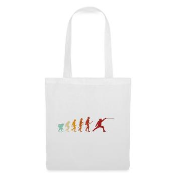 Fencing Evolution Fencing Sports Funny Saying - Tote Bag - white - Front