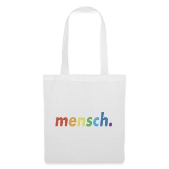 LGBT Menschen Mensch Regenbogen - Stoffbeutel - Weiß - Vorne