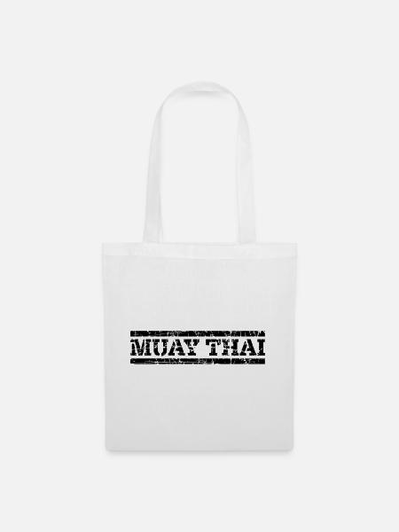 Muay Thai - Stoffbeutel - Weiß