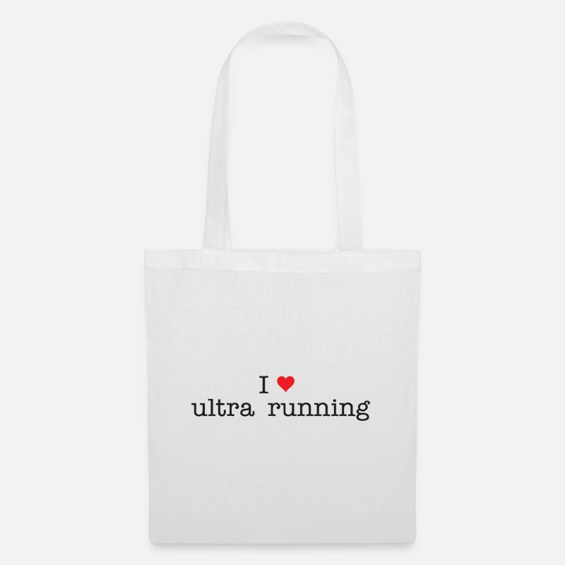 Ich liebe Ultra Running - Stoffbeutel - Weiß
