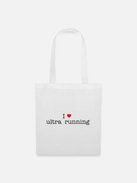 Ich liebe Ultra Running - Stoffbeutel - Weiß