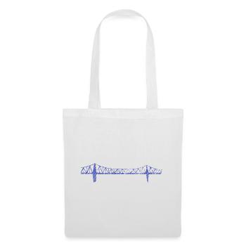 Rendsburg High Bridge – Urban Scribble Art Design - Tote Bag - white - Front